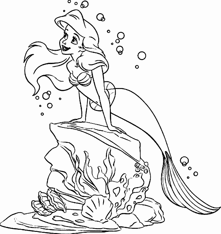 Plansa de colorat cu Mica Sirena 29 22